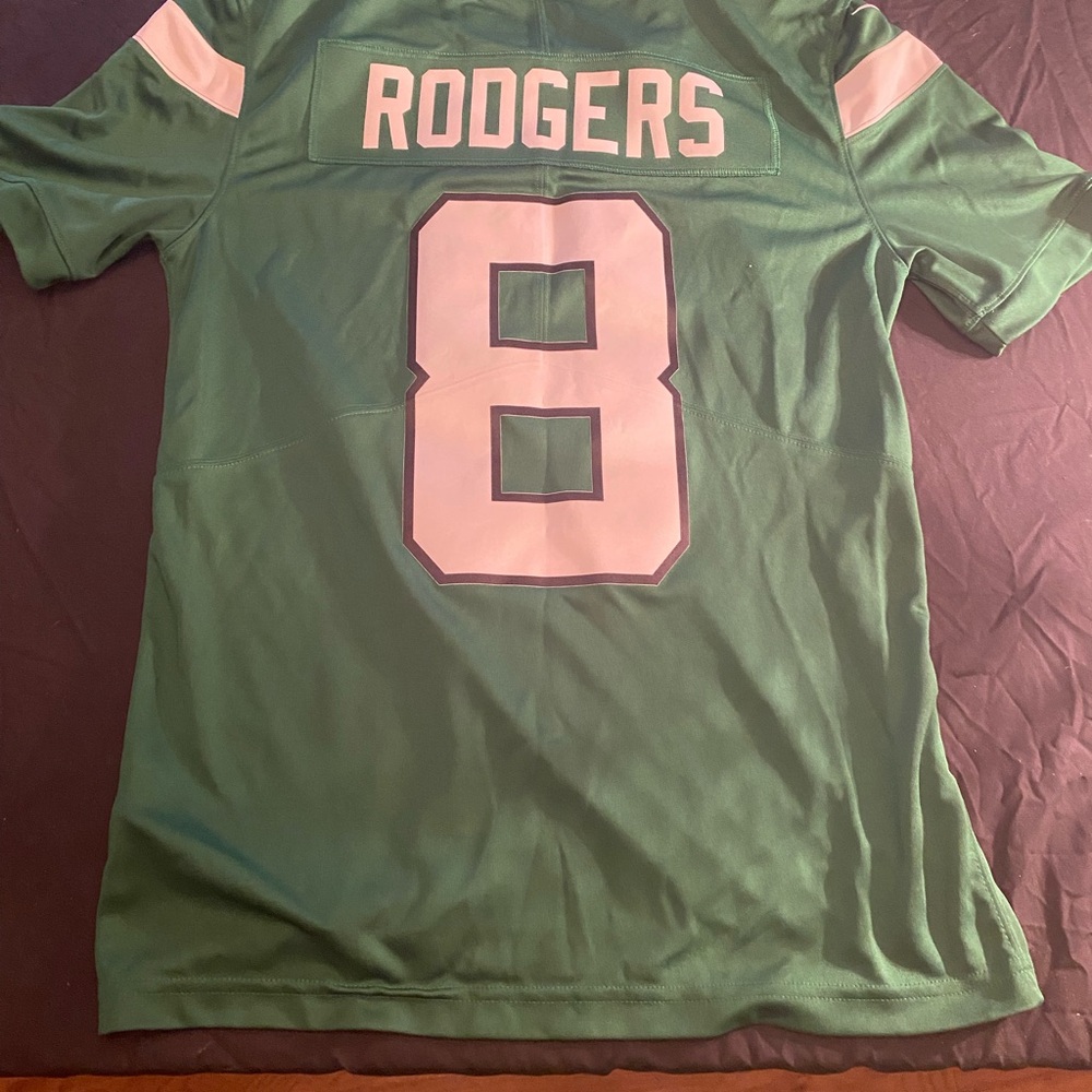 Nike Men’s Green Rodgers #8 Football Jersey